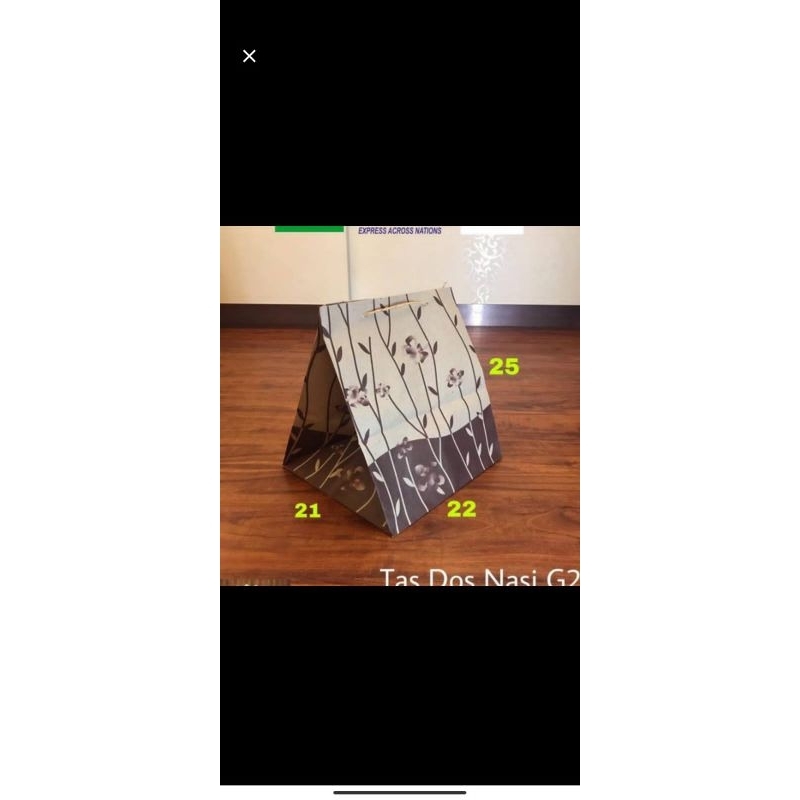 

Paperbag Dus Nasi Motif G2|Goddiebag Kertas Dus Nasi Model G2 Uk 22x21x25cm