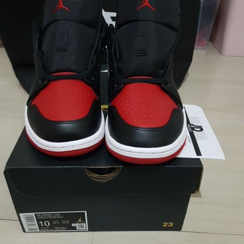 SEPATU NKE AIR JORDAN 1 LOW BRED TOE AJ1