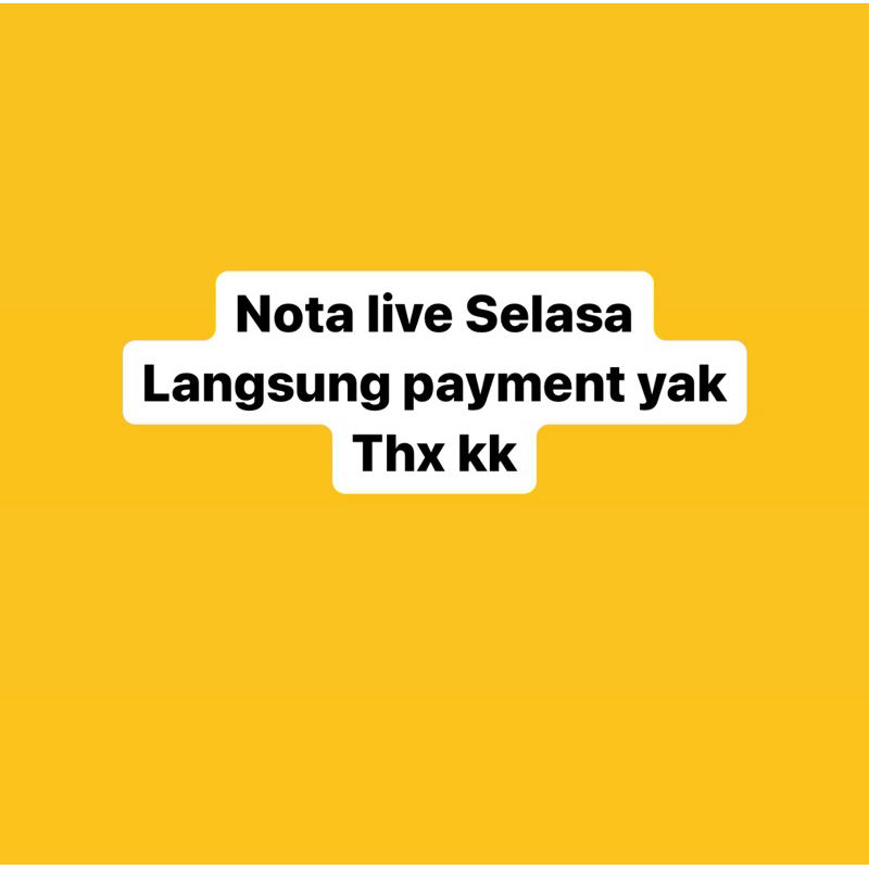Nota Live SELASA