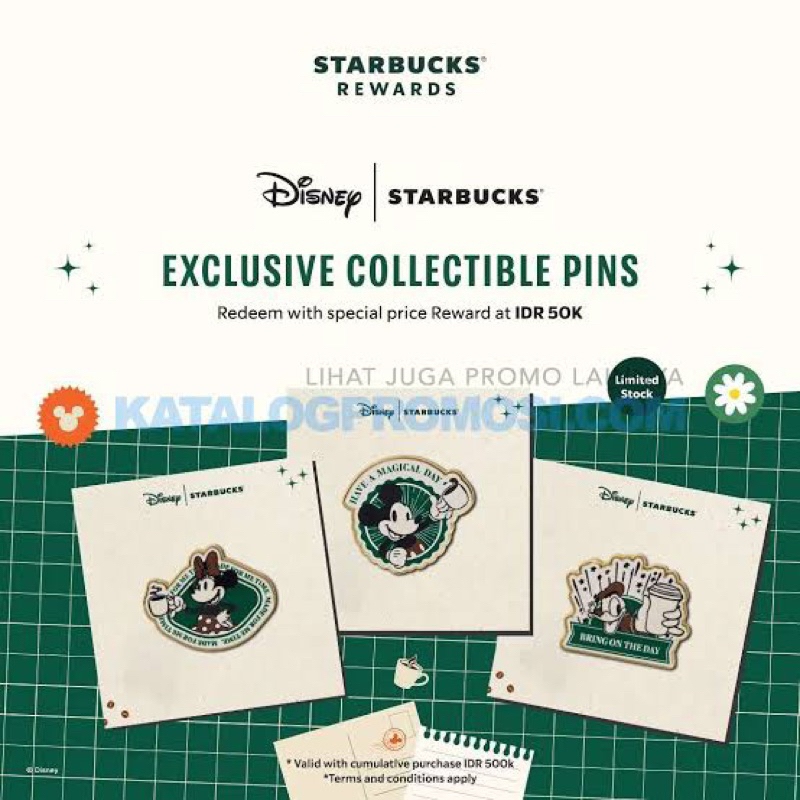 STARBUCKS ENAMEL PIN DISNEY ORIGINAL