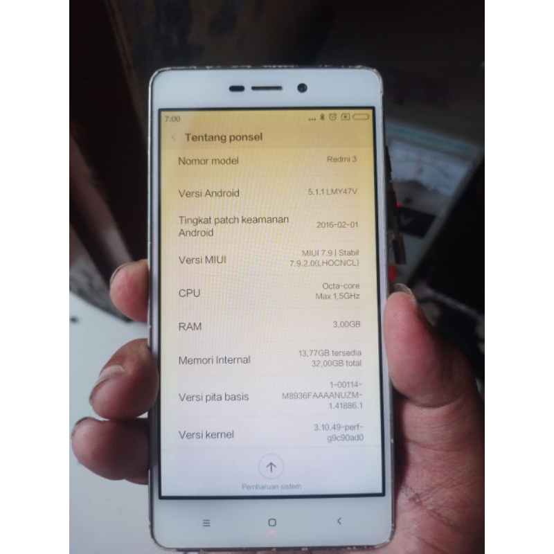 mesin redmi 3 ram 3/32 normal