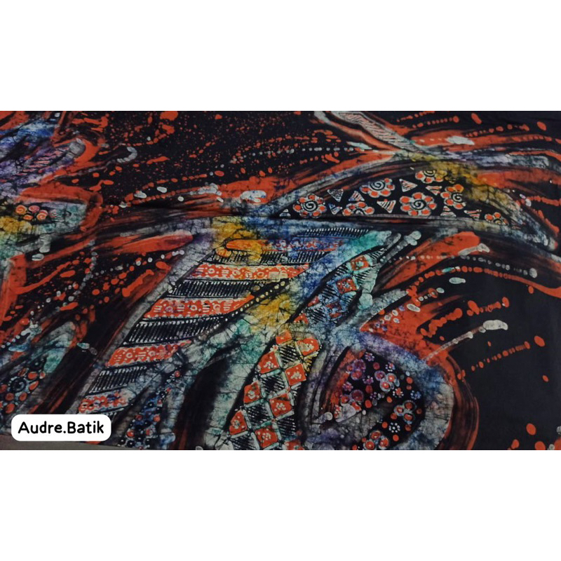 [ORIGINAL] Audre Batik Kain Batik Lukis Asli Abstrak Kontemporer Modern Mewah - Painted Batik - Bati