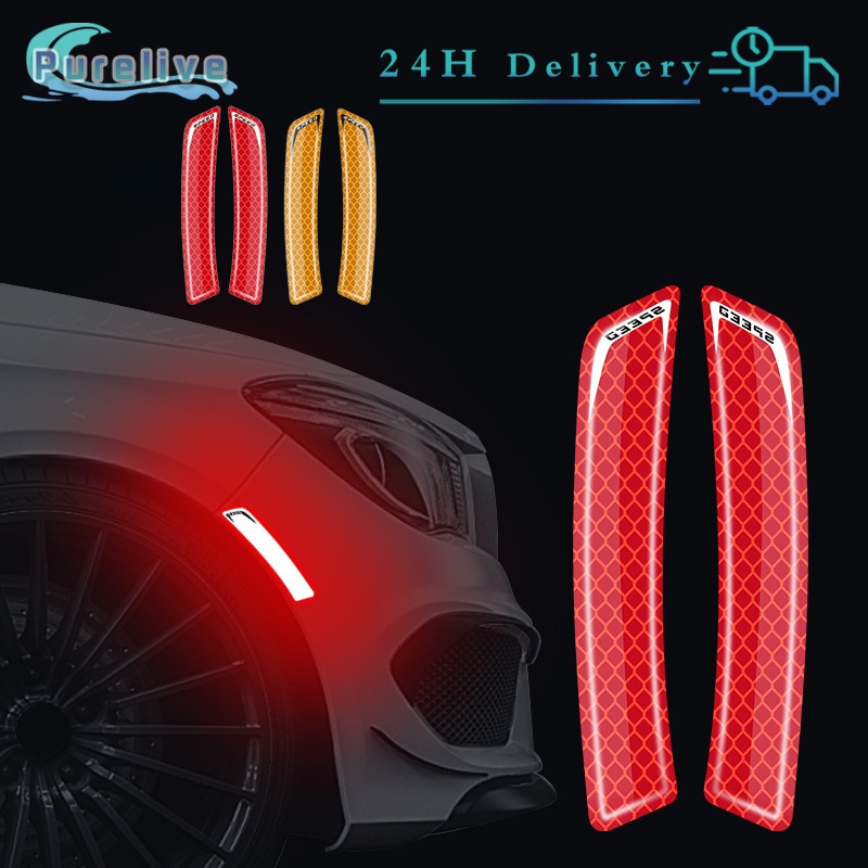 Side Marker Emblem 2pcs Car Reflective Sticker Side Marker Tempel Mata
