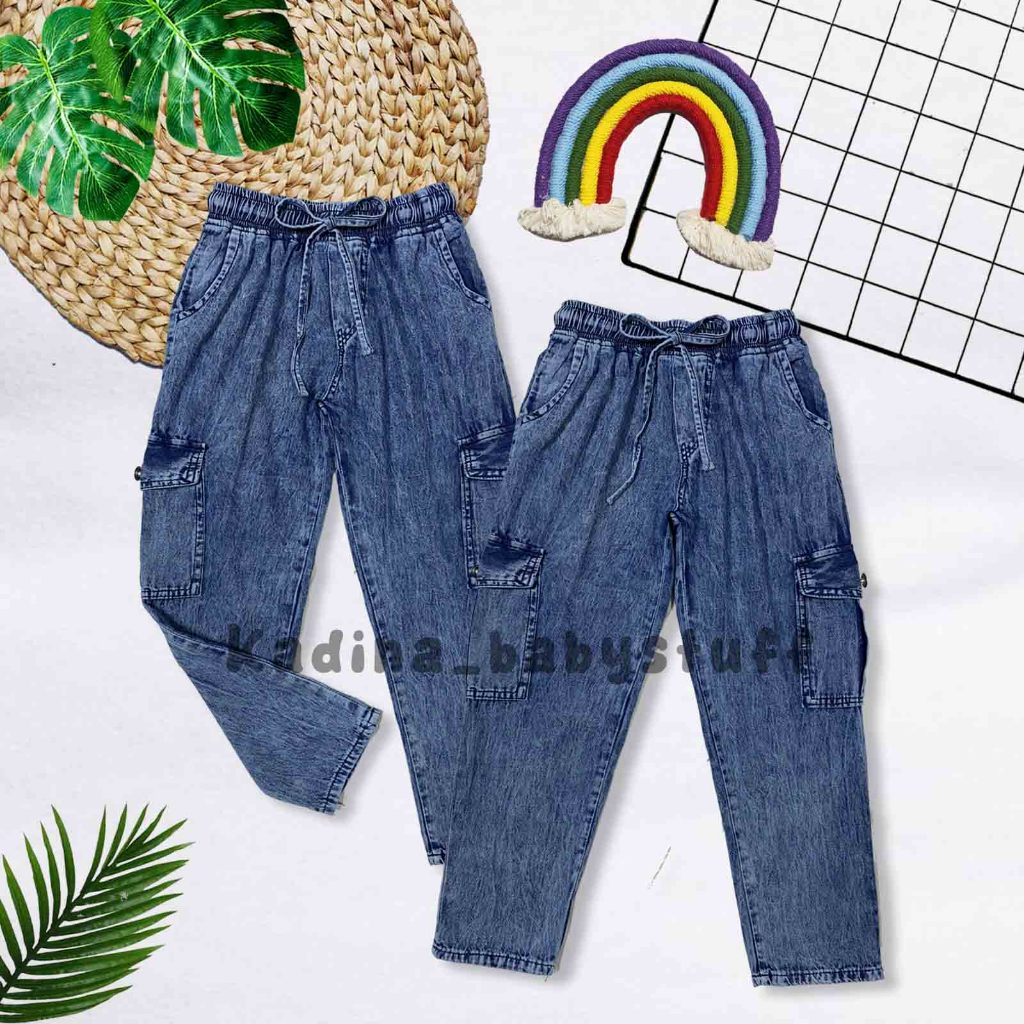 BAGGY CARGO JEANS / CELANA BAGGY ANAK / CELANA PANJANG ANAK UNISEX / BAGGY JEANS