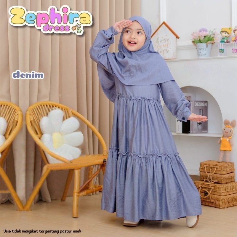 RYZKIA - AQILA DRESS KIDS FREE HIJAB ORIGINAL - GAMIS ANAK PEREMPUAN UMUR 4 SAMPAI 9 TAHUN BAHAN CRI