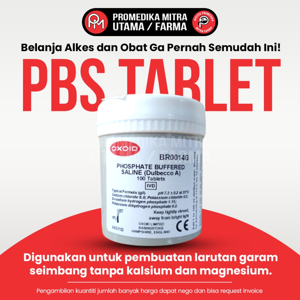 PBS Tablet / Phosphate Buffered Saline (Dulbecco A) Oxoid BR0014G