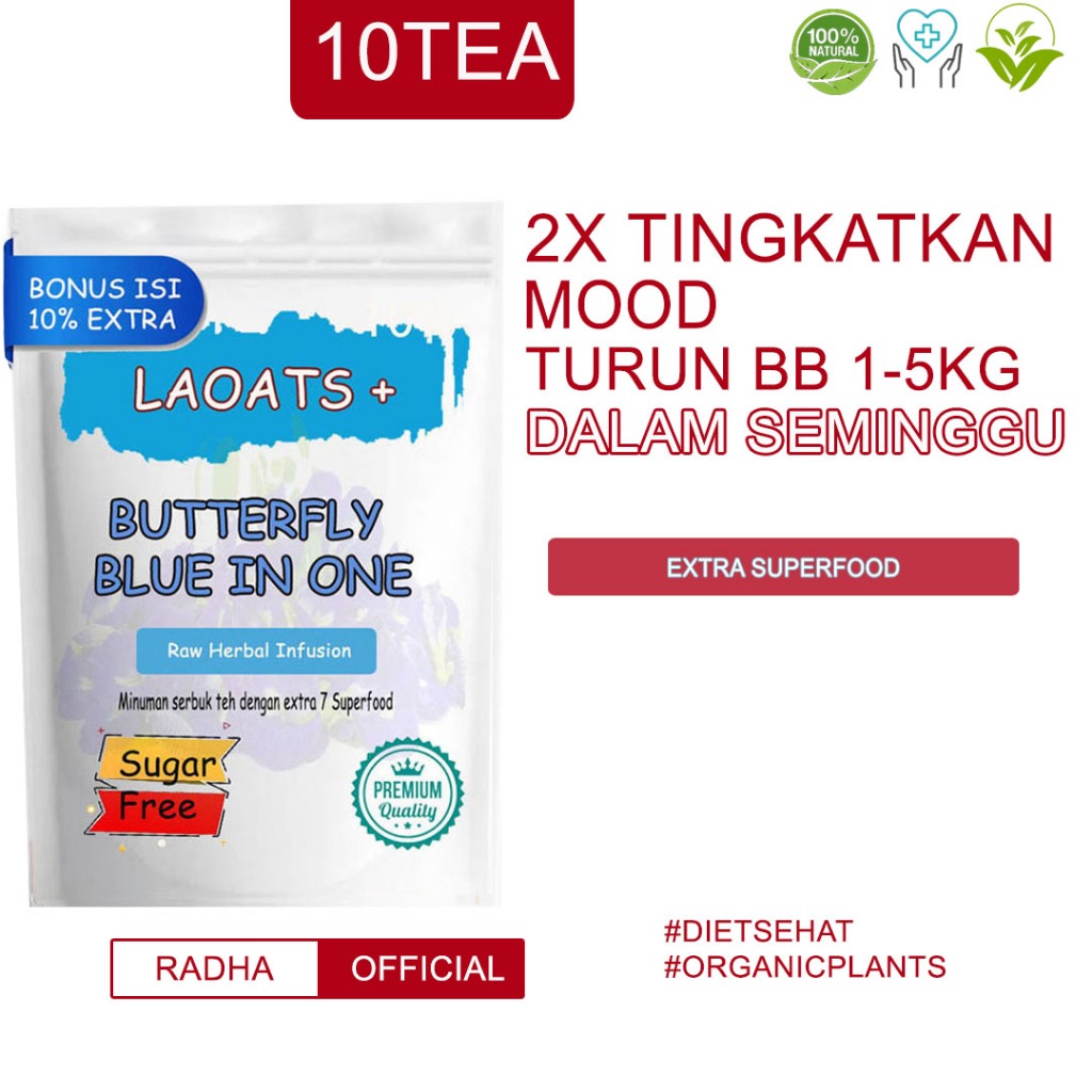 

Bunga Telang Penurun Berat Badan Minuman Diet Pelangsing Badan Teh Bunga Telang Organik Laoats