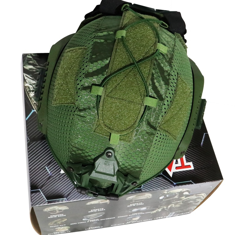 Helm Tactical Mich 2001 Full Cover Hijau Army