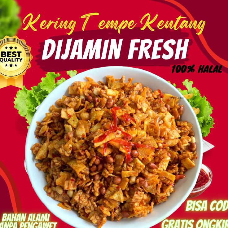 

Best Produk Kering Tempe Kentang Kacang Orek Oreg Balado Pedas Manis Keripik lauk kering cemilan J97