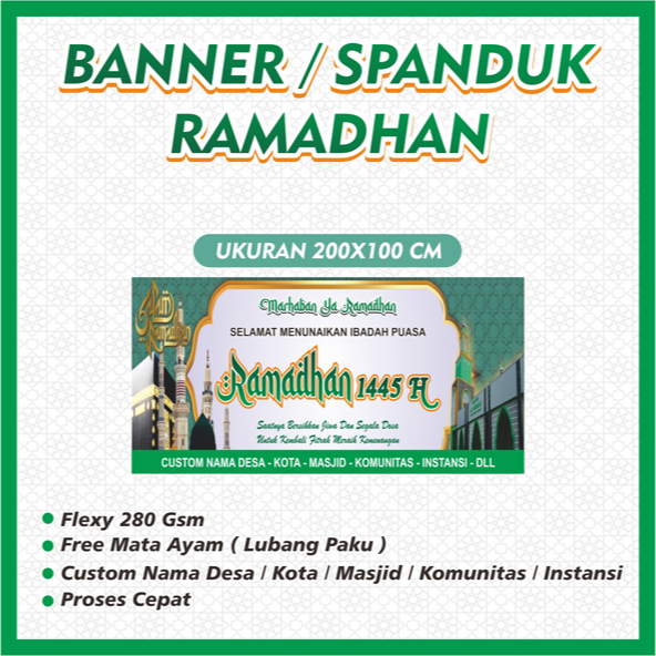 Spanduk Ramadhan Custom 2x1 | Banner | Spanduk | Custom