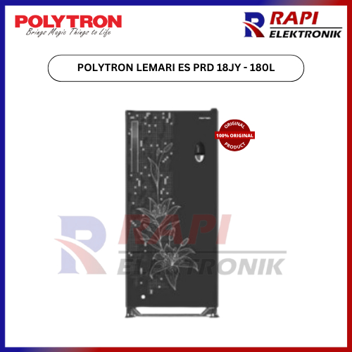 LEMARI ES POLYTRON Kulkas 1 Pintu Belleza 180 Liter PRD 18JY + water dispenser