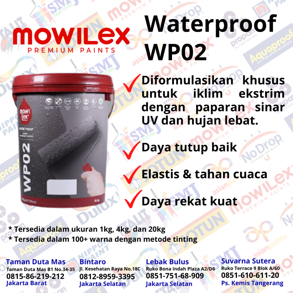 Cat Pelapis Anti Bocor MOWILEX Waterproofing 20 kg