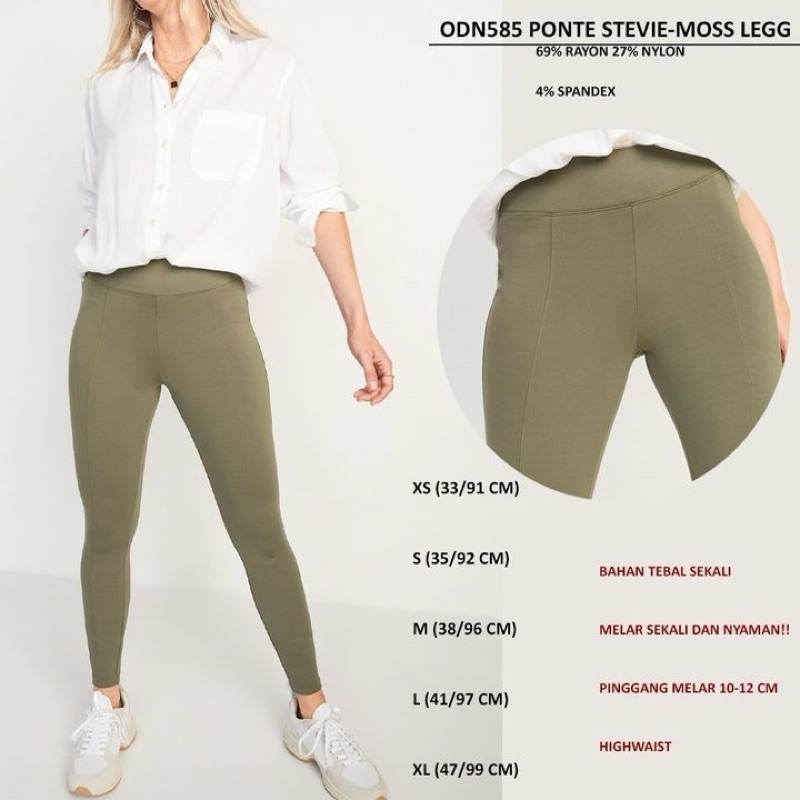 Legging Wanita Highwaist Bahan Tebal (Ponte Stevie Legging) branded OLD NAVY Original