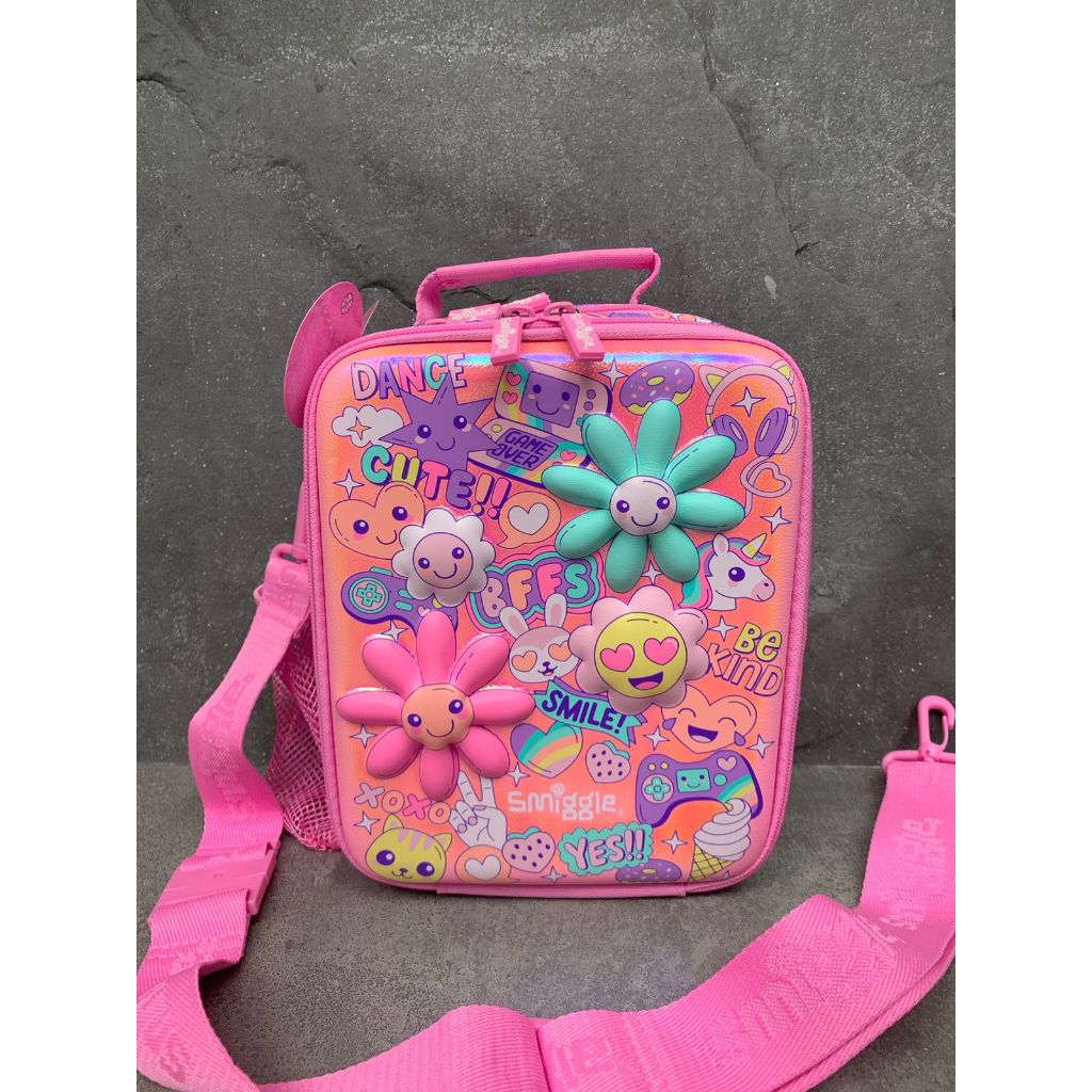 SMIGGLE EPIC ADVENTURES LUNCHBAG HARDCASE FLOWERS - TAS BEKAL SMIGGLE