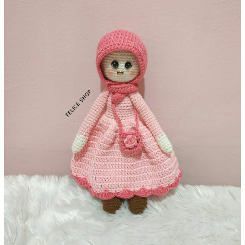 boneka rajut hijab // boneka muslimah