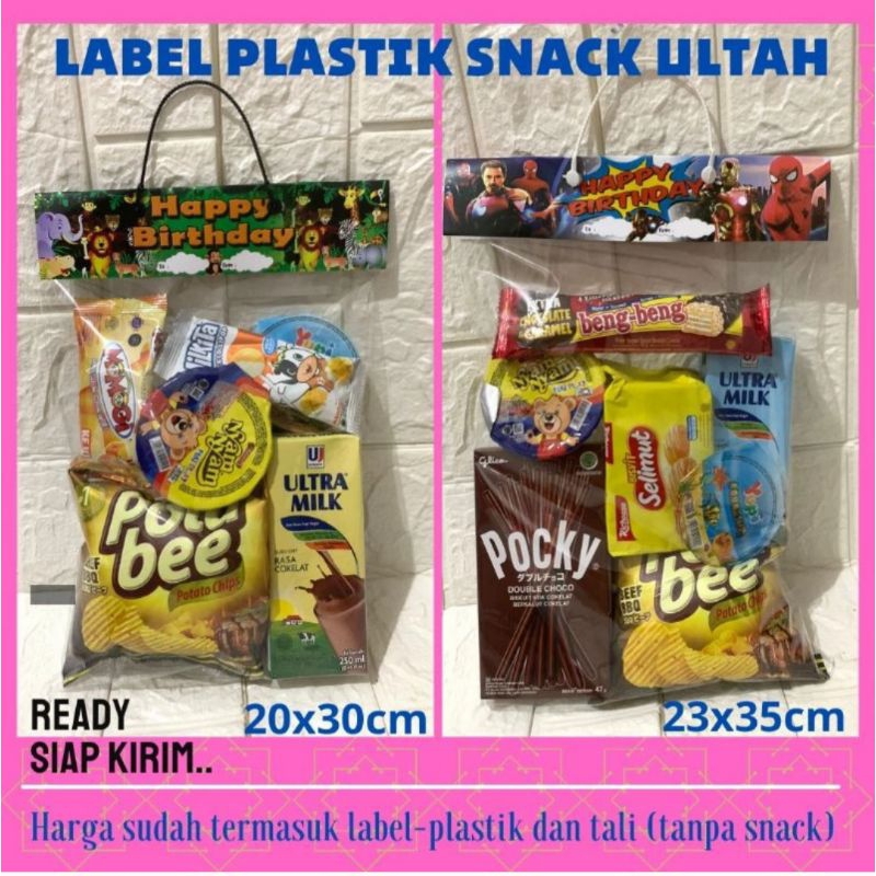 

READY STOK. Label plastik ulang tahun