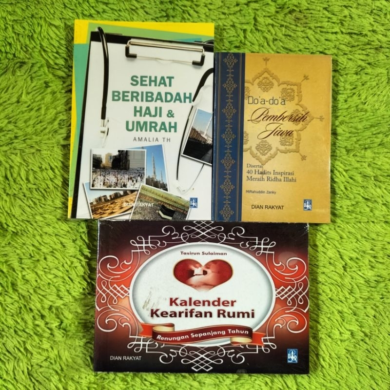 ORIGINAL BUKU BACAAN SEHAT BERIBADAH HAJI & UMRAH DO'A DO'A PEMBERSIH JIWA KALENDER KEARIFAN RUMI RE