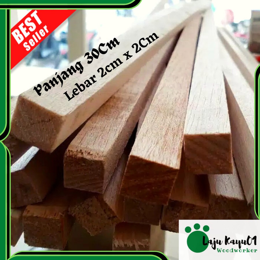 Kayu Balsa Stick Balok Kayu Kaso Mini Wood Pinus 30Cm Belimas89