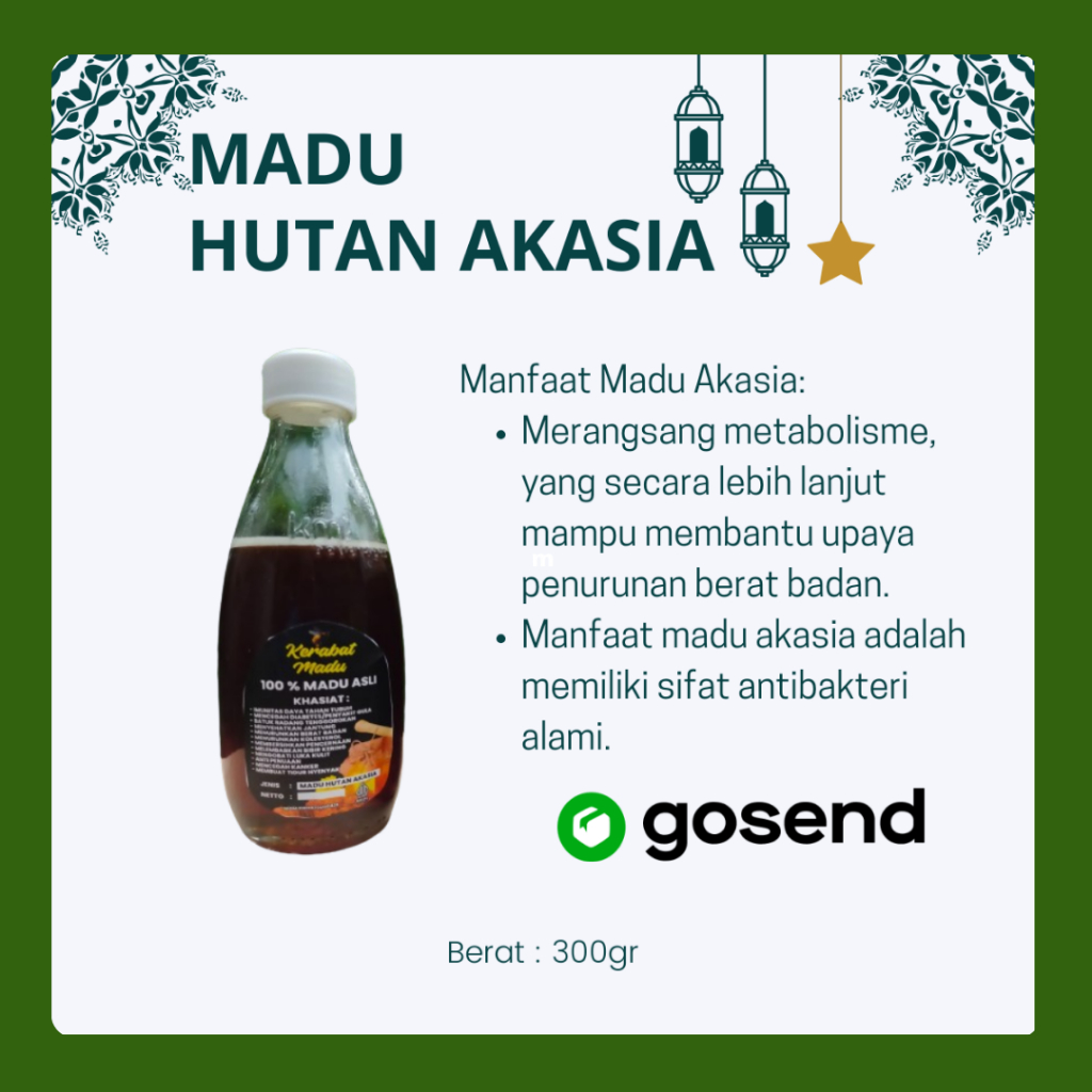 

MADU HUTAN AKASIA 300GR ASLI ORIGINAL 100% ALAMI TANPA CAMPURAN APAPUN