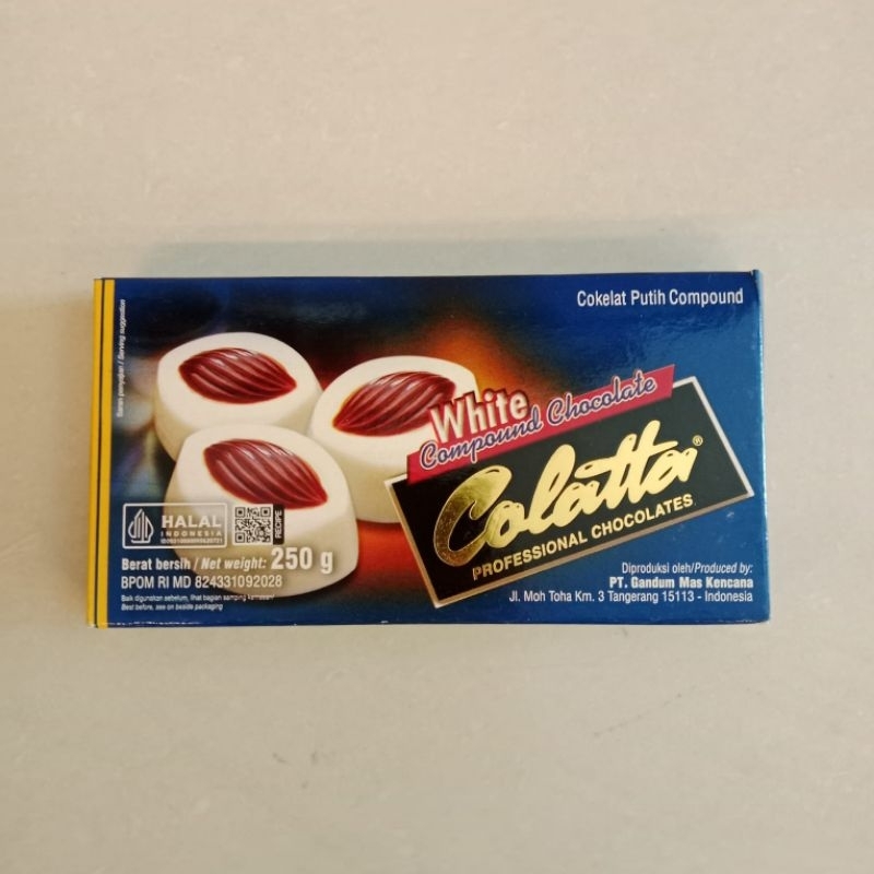 

COKLAT COLATTA WHITE COMPOUND 250GR / COKLAT BATANG 250GR