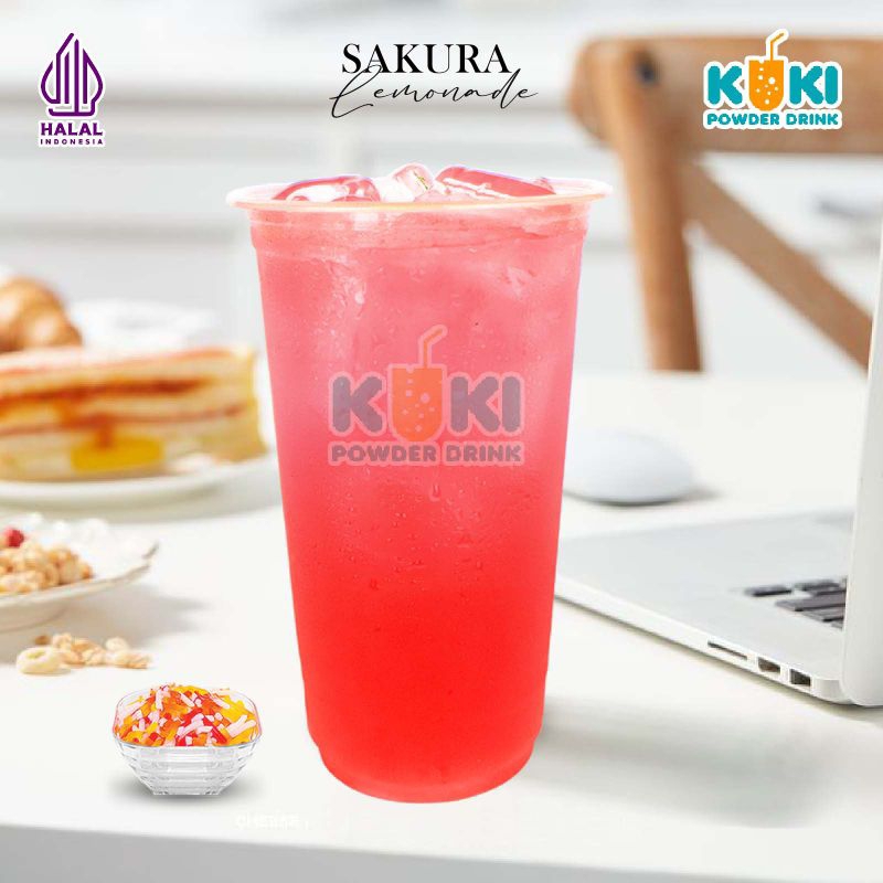 

Kuki Powder Drink Bubuk Minuman Premium Rasa Sakura Lemonade 1 Kg