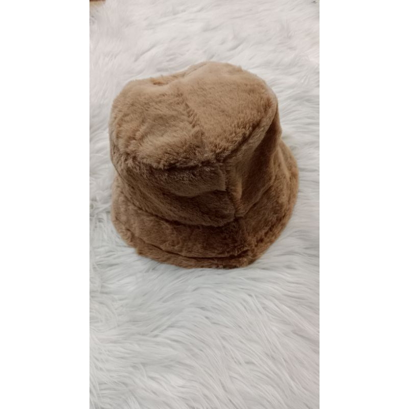 Bucket Hat Bulu Lembut – Fluffy Premium | Fashion Korea Style