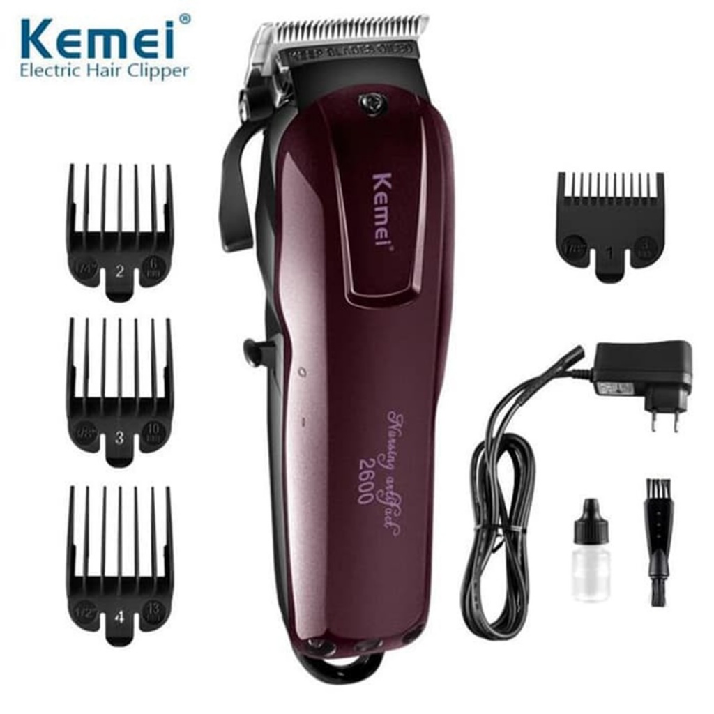 Alat Cukur Rambut Elektrik Cordless KEMEI KM-2600 / Mesin Cukur Rambut  / Mesin Cukur Kemei KM-2600