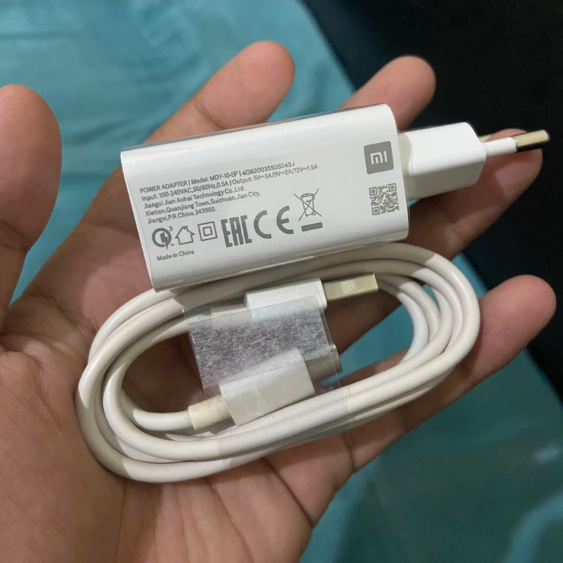 Charger Original 100% Bawaan Copotan Hp Xiaomi Redmi Poco 18 Watt Fast Charging Kabel Type C