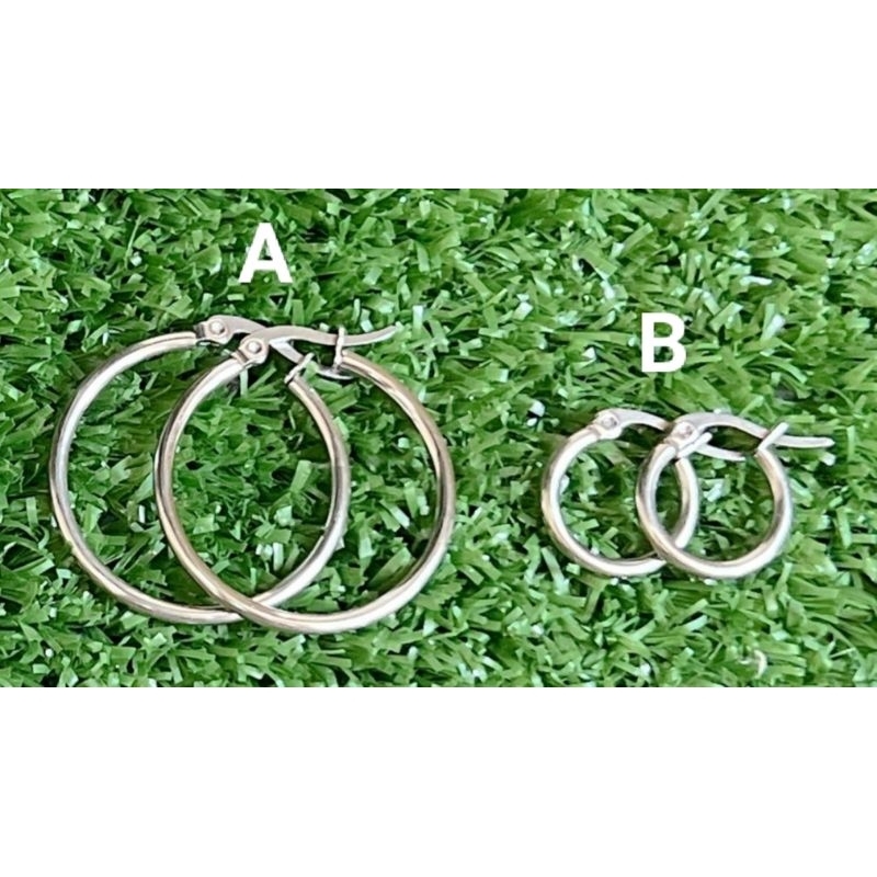 Anting gipsy titanium silver