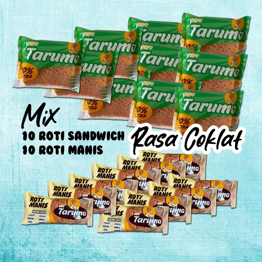 

Mix Sandwich dan Roti Manis isi 20 COKLAT saja