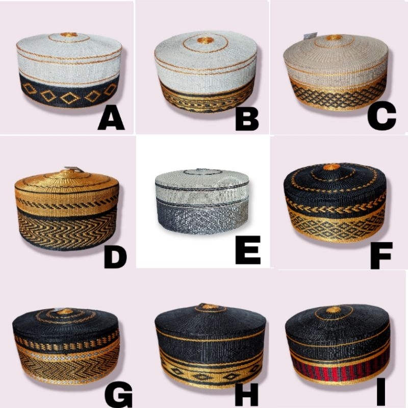 Songkok Recca Bugis Premium Halus Model Garis Emas Peci Kopiah