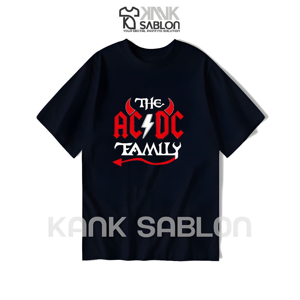 TYPE 31 - KANK SABLON - Kaos BAND "ACDC " - T-shirt ACDC- Kaos METAL - Baju ROCK - Kaos Band Jadul