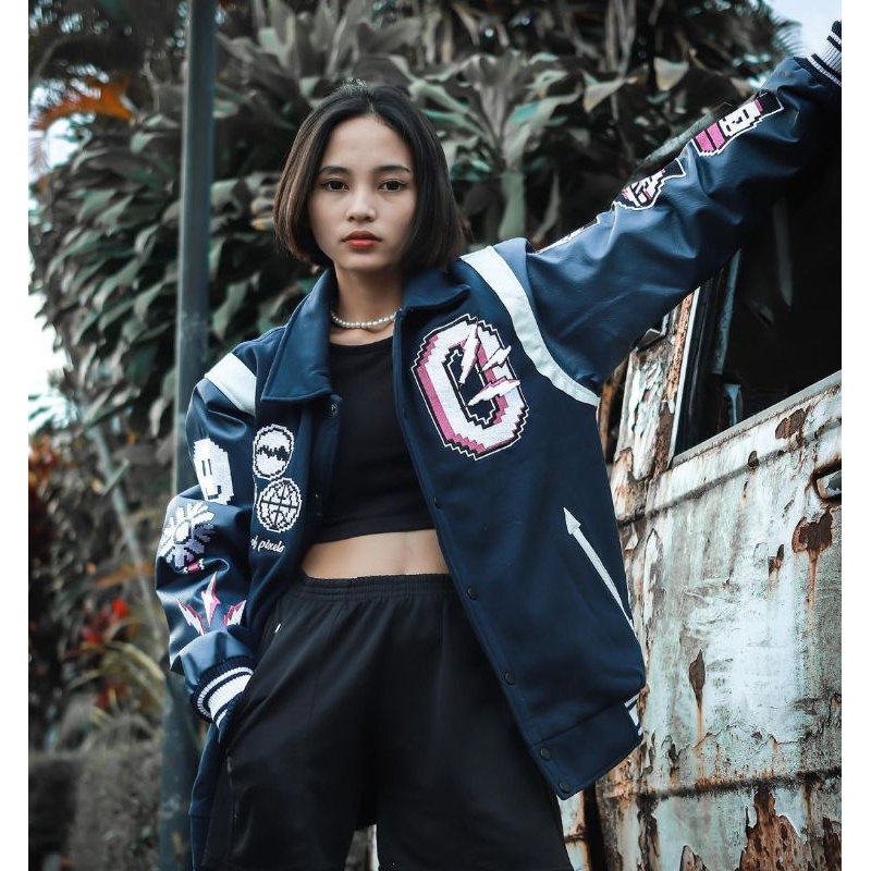 VARSITY JACKET METAVERSE NAVY