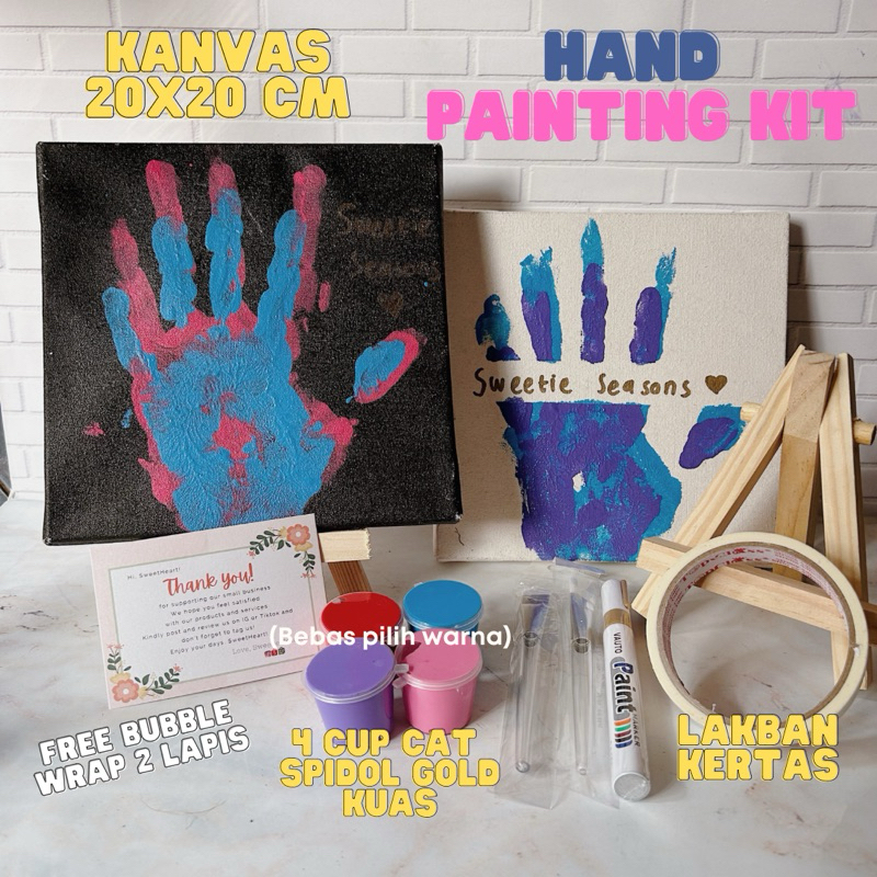 

DIY Hand Painting Kit Canvas By Sweetie Seasons | Kanvas Cap Tangan Couple | Canvas Lukis