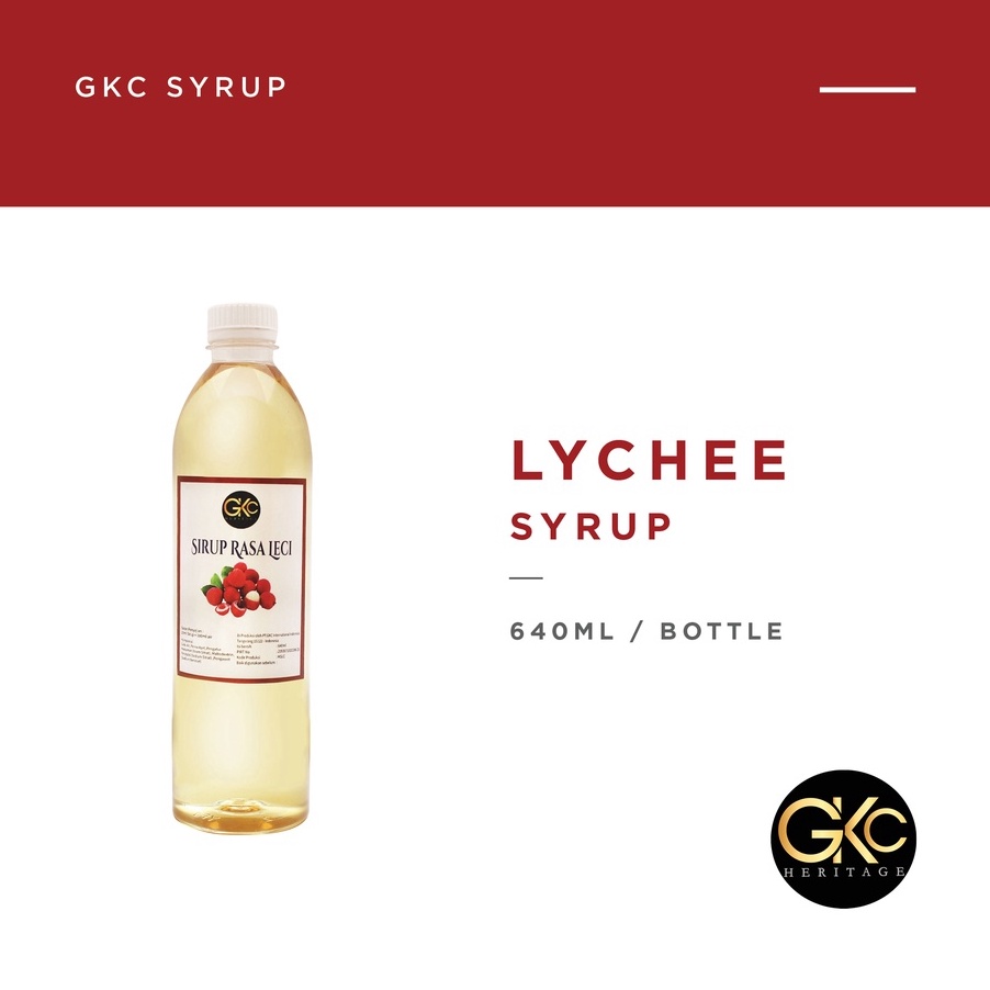 

MEGA SALE Sirup Leci Lychee Syrup Minuman GKC Heritage sudah HALAL 64 ml