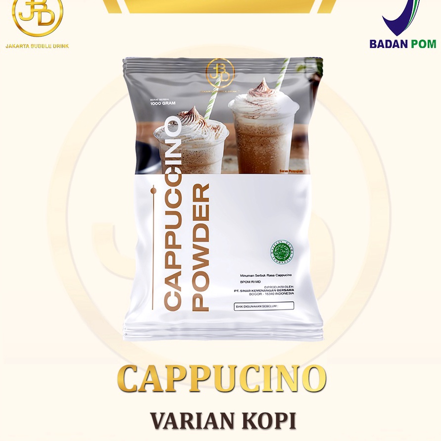

Terlaku Bubuk Minuman Premium CAPPUCINO Jakarta Bubble Drink BPOMHALAL