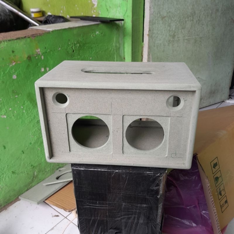 CUSTOM BOX SPEAKER 3 inchi MARSHALL P27 x L17 x T16 + dudukan ram