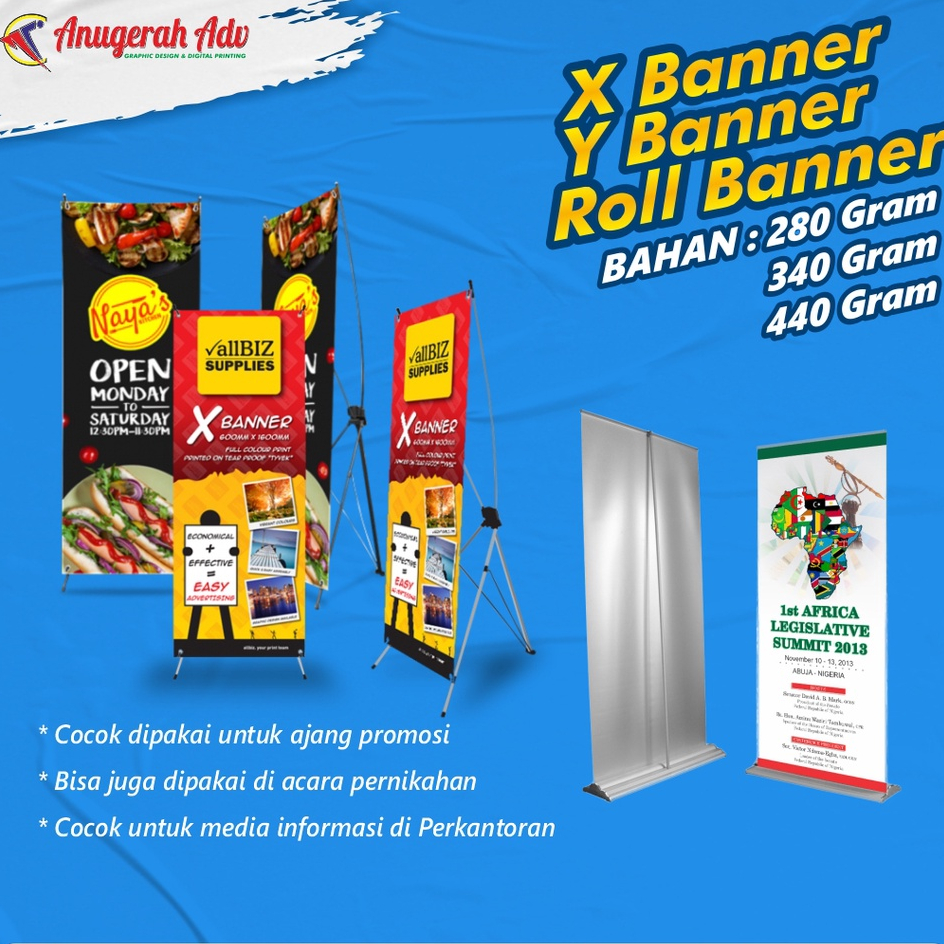 X BANNER / STAND X BANNER / PAKET X BANNER UKURAN 160 x 60