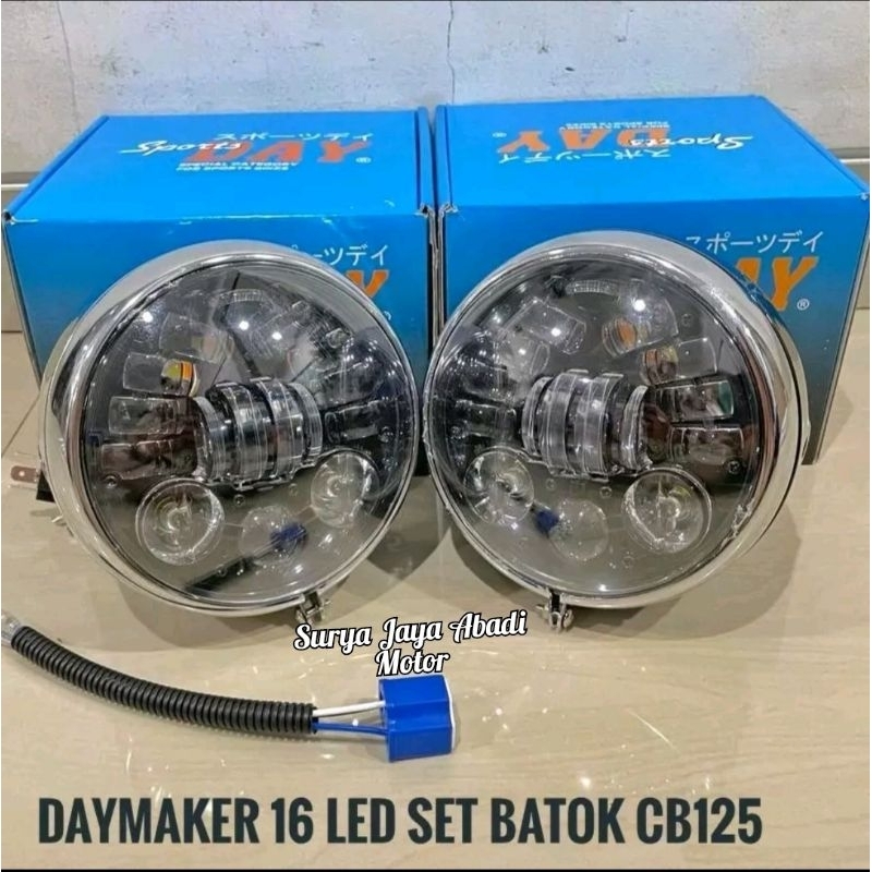 Lampu daymaker 16 Led 5,7 Inch Set Batok Honda Cb Cb125 Cb 125
