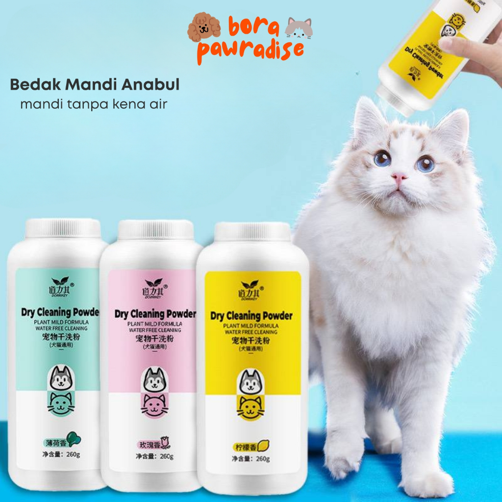 BEDAK MANDI KUCING / BEDAK ANJING WANGI / DRY SHAMPOO KUCING / DRY SHAMPOO ANJING