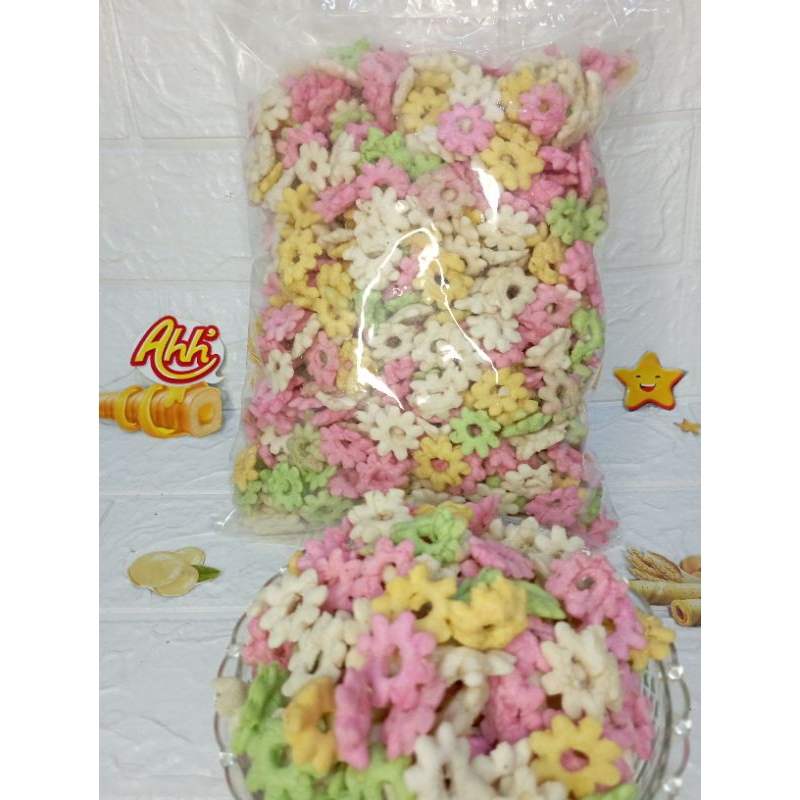 

SAKURA WARNA WARNI / KERUPUK SAKURA KEMASAN 500g