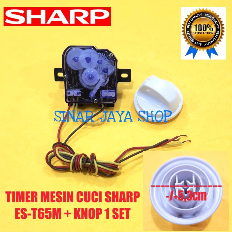 Timer Mesin Cuci SHARP ES-T65M - Timer 3 Kabel + Knop
