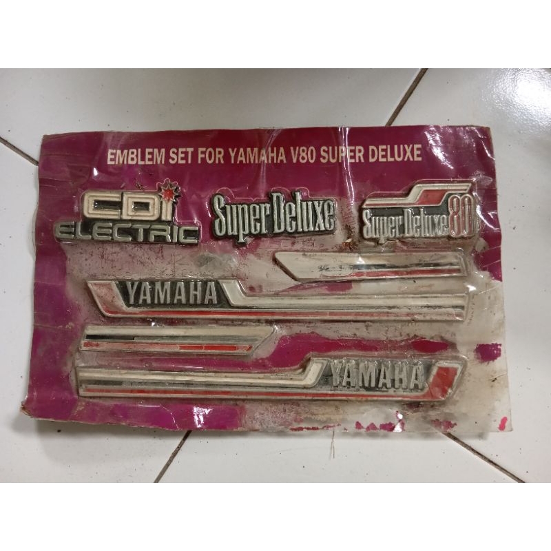 Logo Emblem Set Yamaha V80 Super Deluxe Robot
