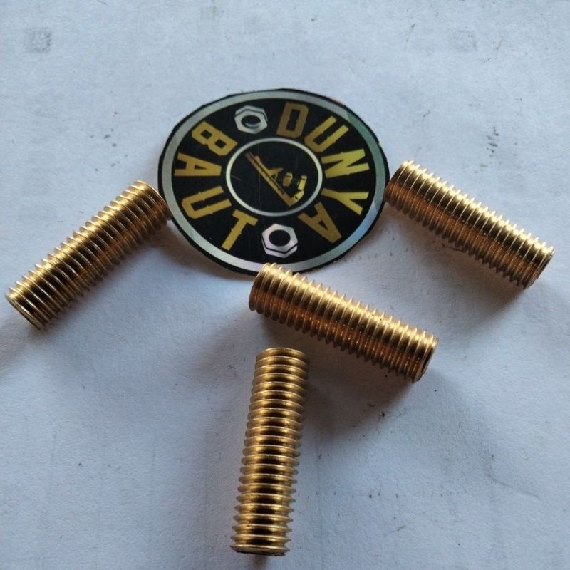sok drat baut 10 Kuningan, recoil baut cvt, perbos baut slek, shok drat baut m6xm8, baut 10 x baut12