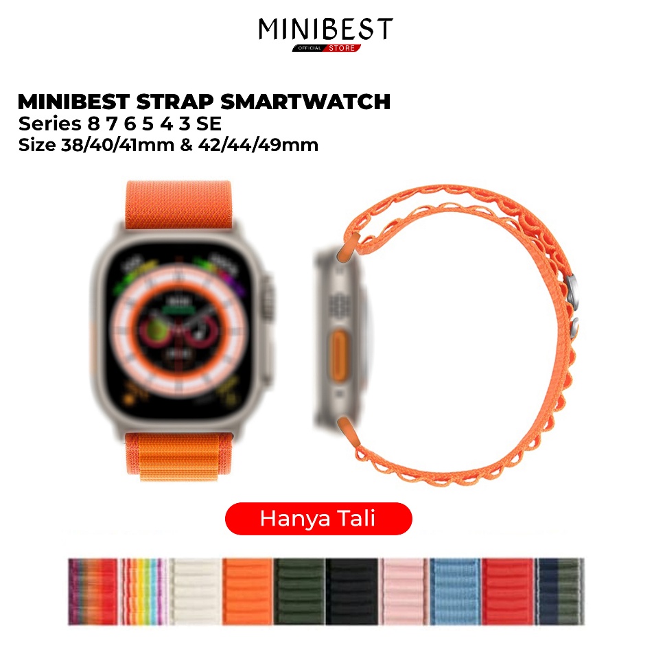 JG MINIBEST Strap Smartwatch Nylon Loop 38 4 41 42 44 49mm Watchband Sport Premium