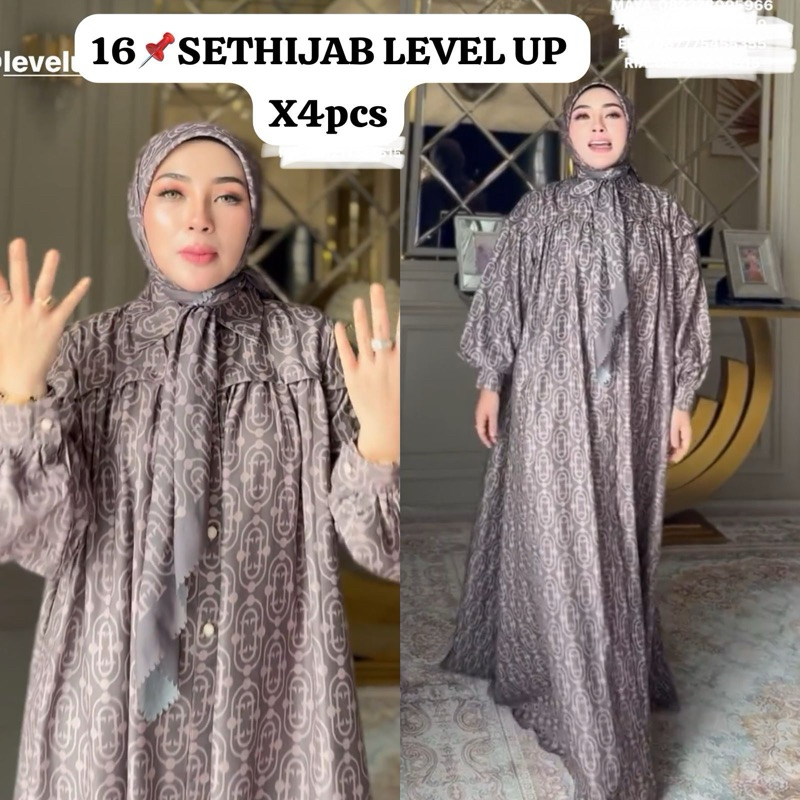 Gamis Set Hijab Level up Shellasaukia Original