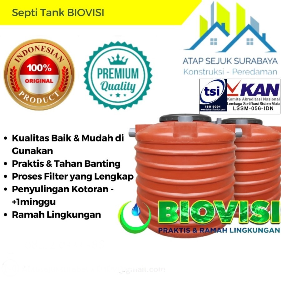 Septic Tank Biovisi / Septi tank Ramah Lingkungan BV800 - 2000