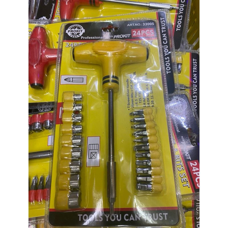 Obeng set Kunci Set Multifungsi Kunci Shock Obeng Palu T Obeng T Five Star Socket & Bits Set | Obeng