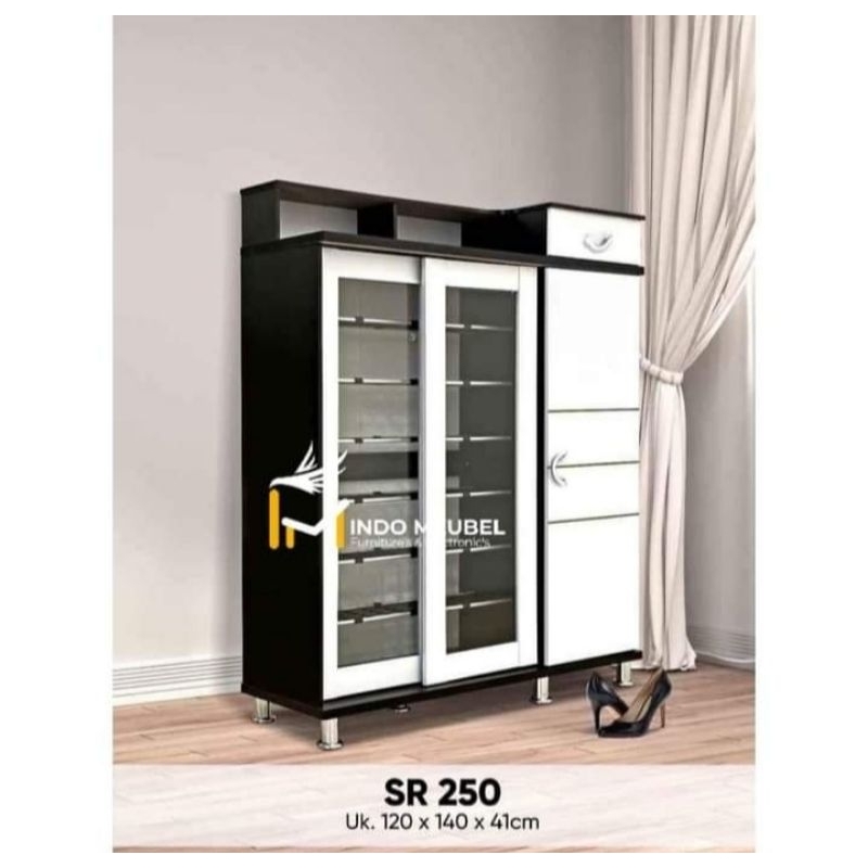 lemari Rak sepatu + kaki stenlis