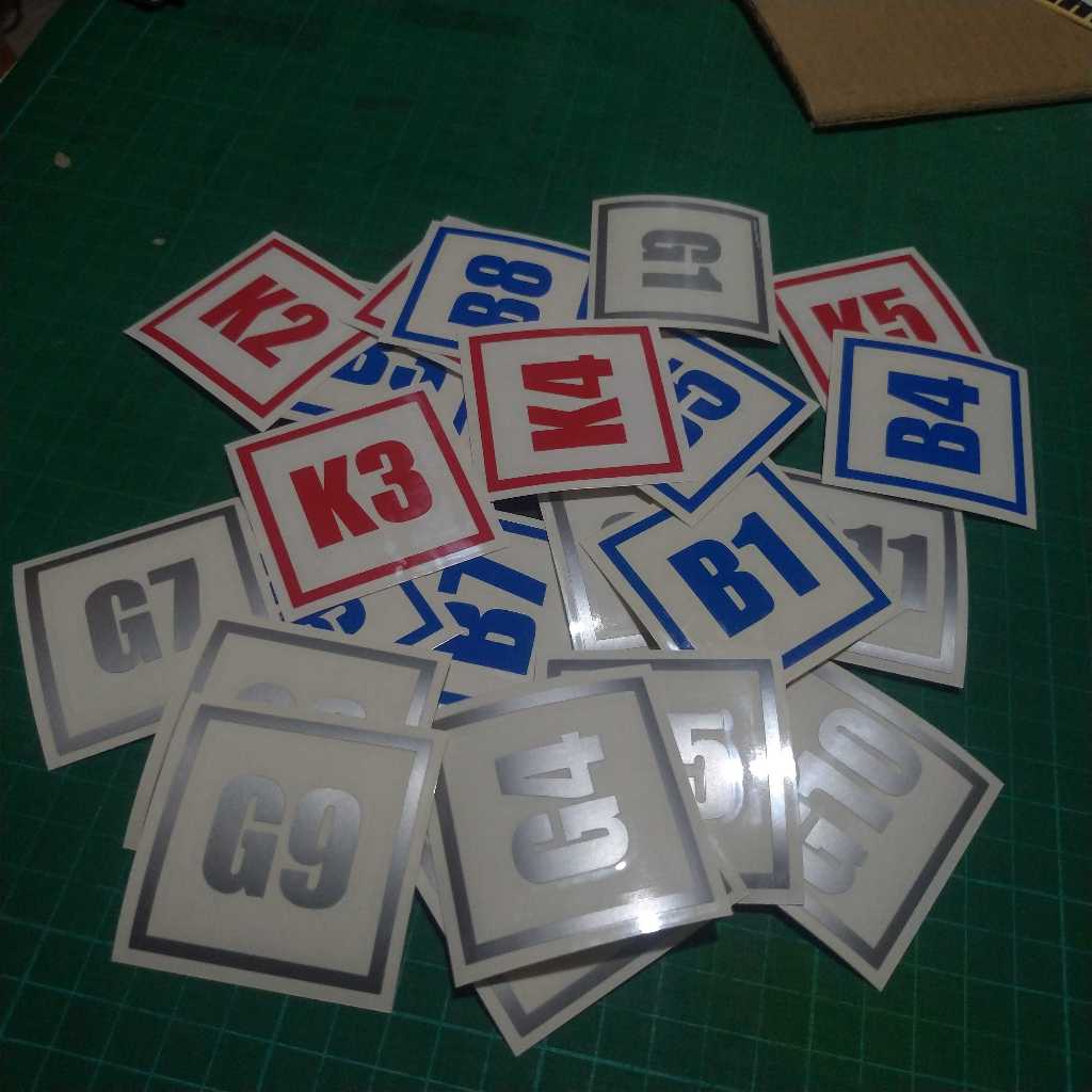 

STIKER LABEL ANGKA DLM KOTAK UK 27 CM BAHAN ORACAL